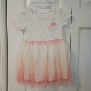 Carter's White and Pink Ombre Kids Dress